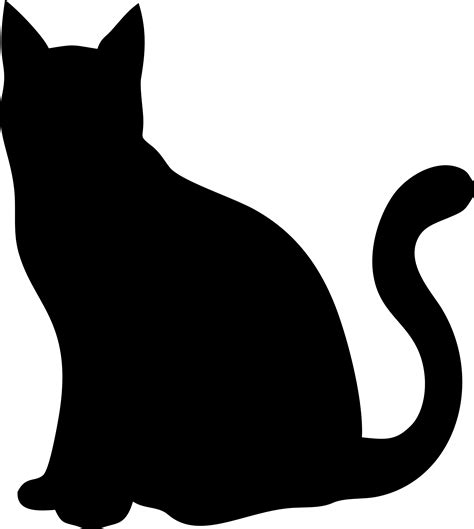 Black Cat Silhouette Template